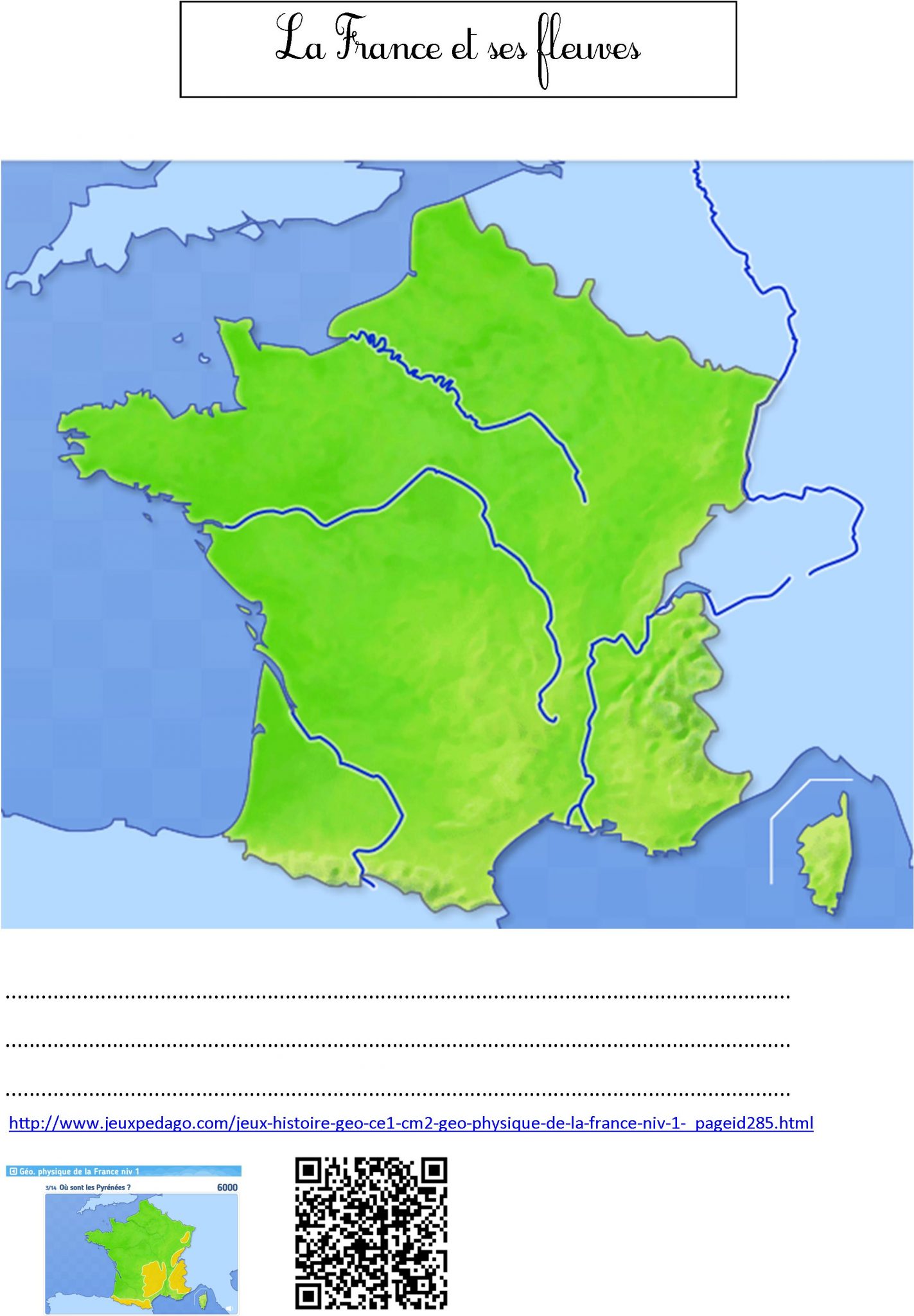 Carte Des Fleuves En France PrimaNYC