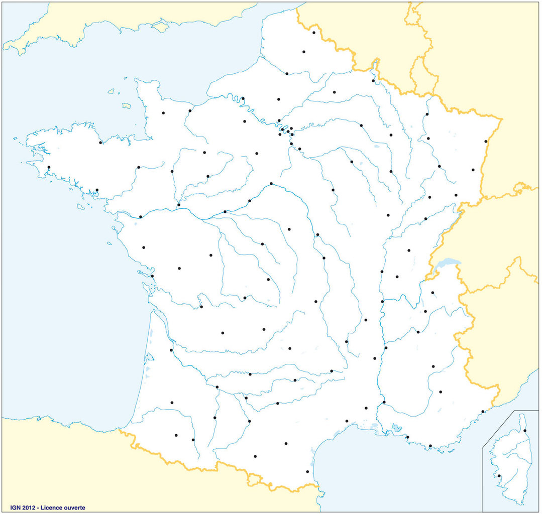 Carte De France Carte De France Fleuves A Carte France Vierge Villes Images