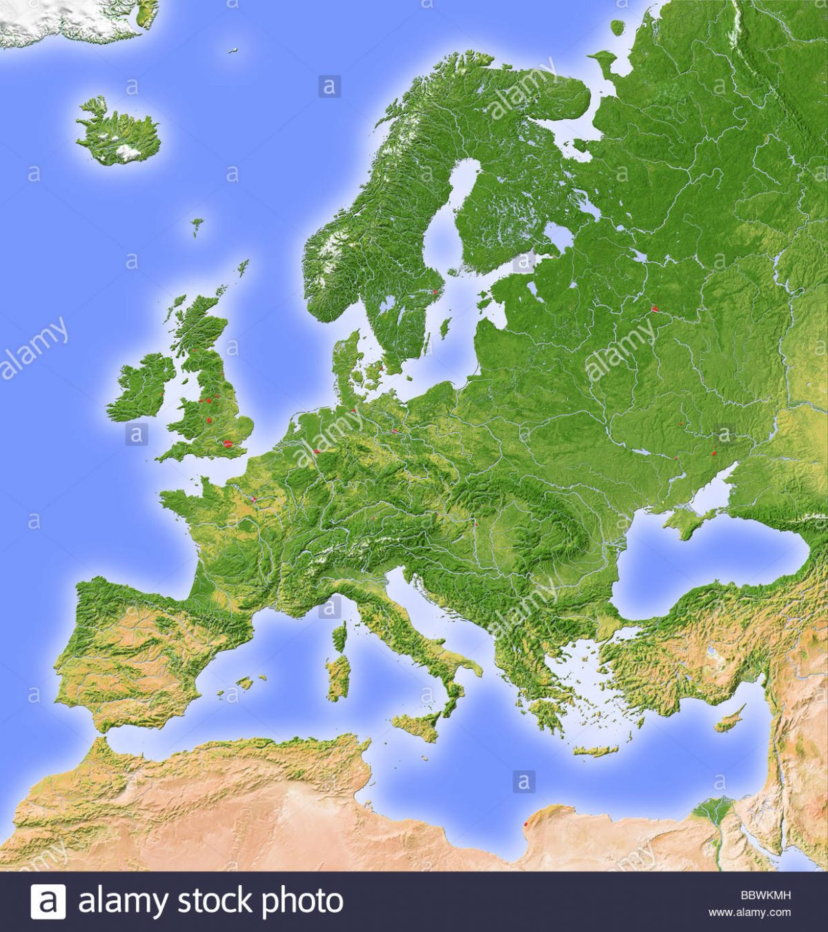 Carte De L Europe En Relief PrimaNYC