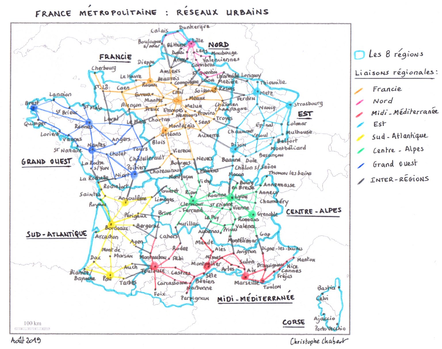 Un D Coupage De La France En R Gions Et Provinces Destin Carte