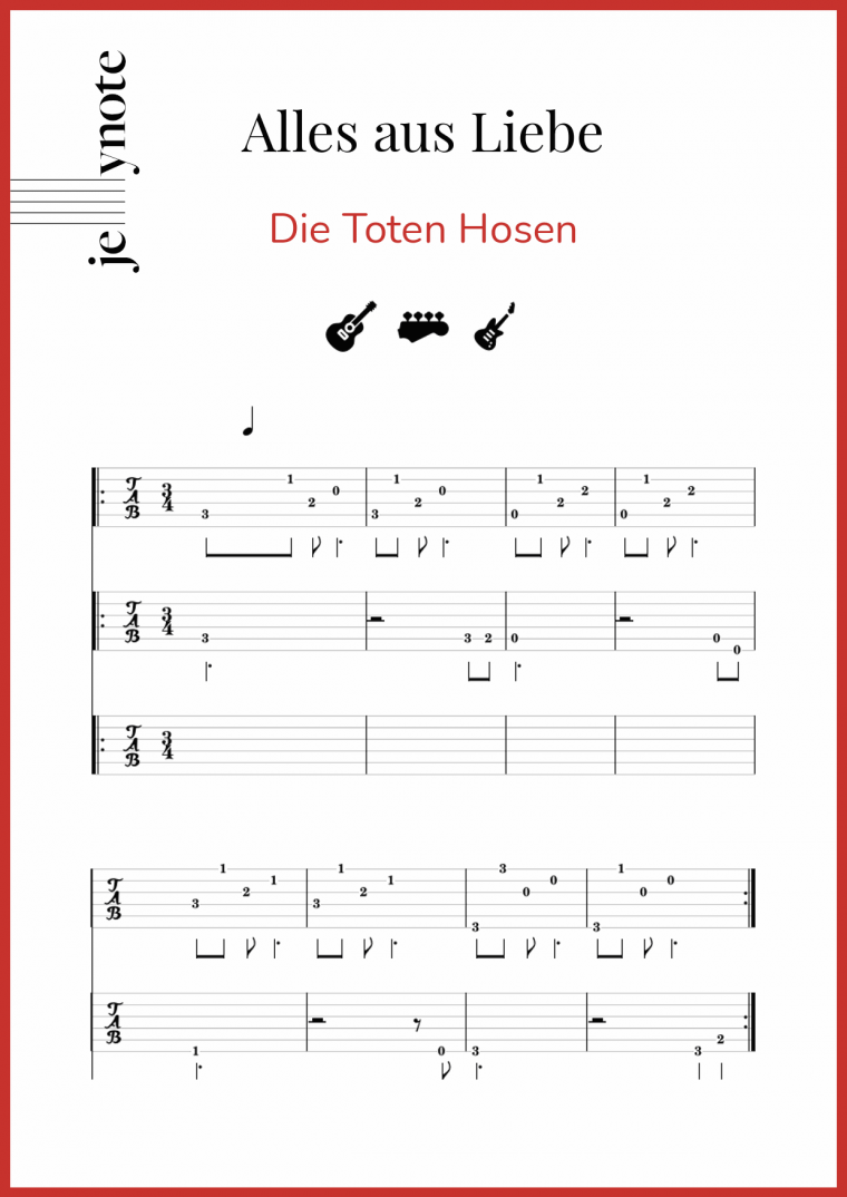 die toten hosen alles aus liebe chords