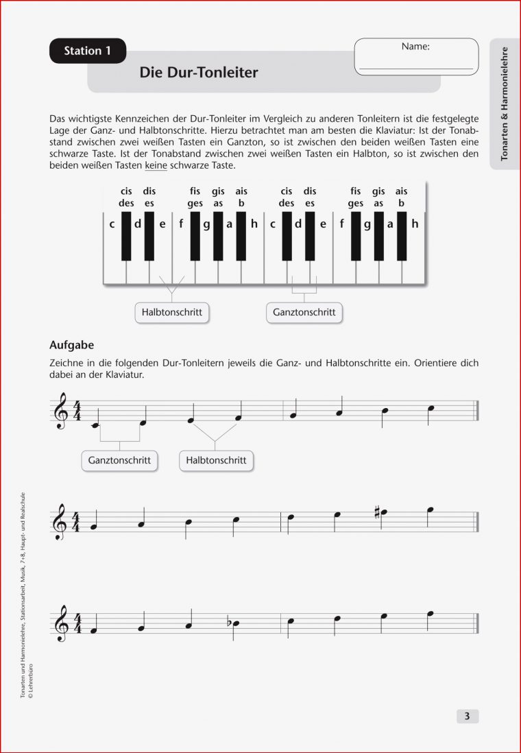 c dur tonleiter grundschule arbeitsblatt