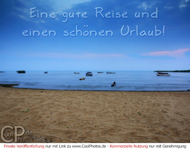 gute reise und schönen urlaub