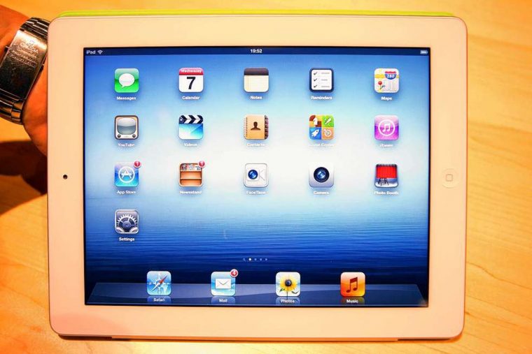 ipad strich im display