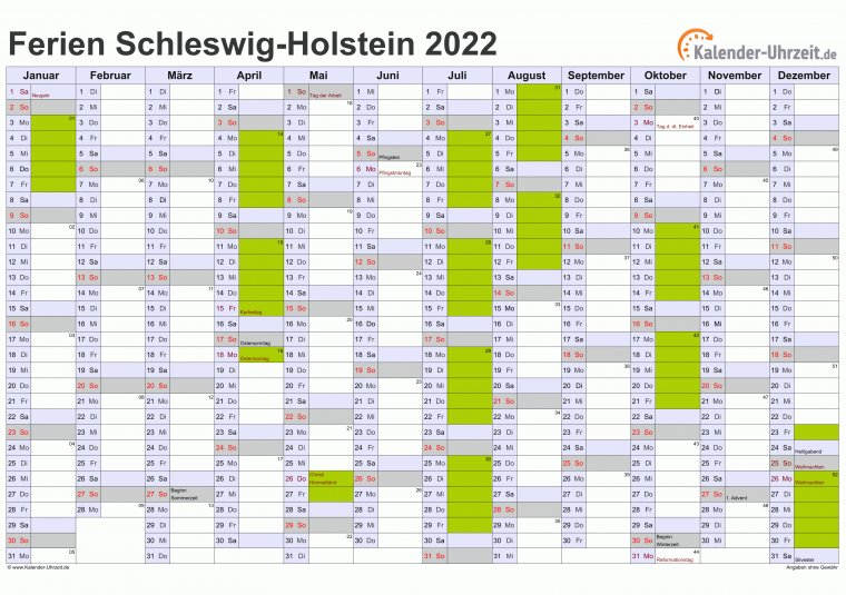 kalender 2024 schleswig holstein