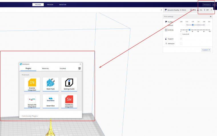 cura octoprint verbinden