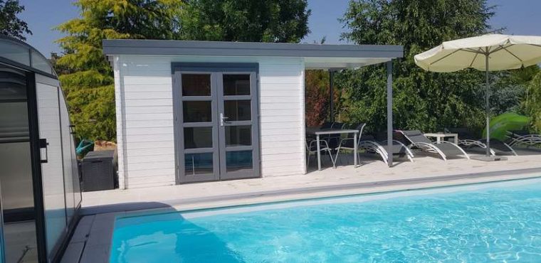 chalet jardin toit plat