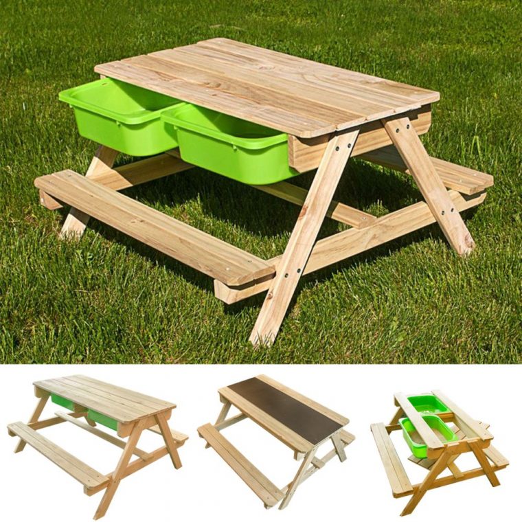 table jardin bois enfant