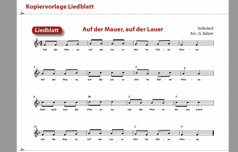 lied auf der mauer auf der lauer