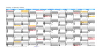 jahreskalender 2022 schleswig holstein