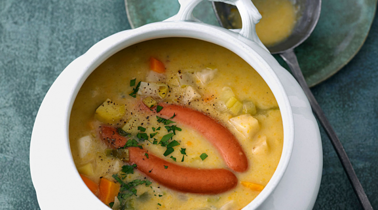 ddr kartoffelsuppe mit bockwurst