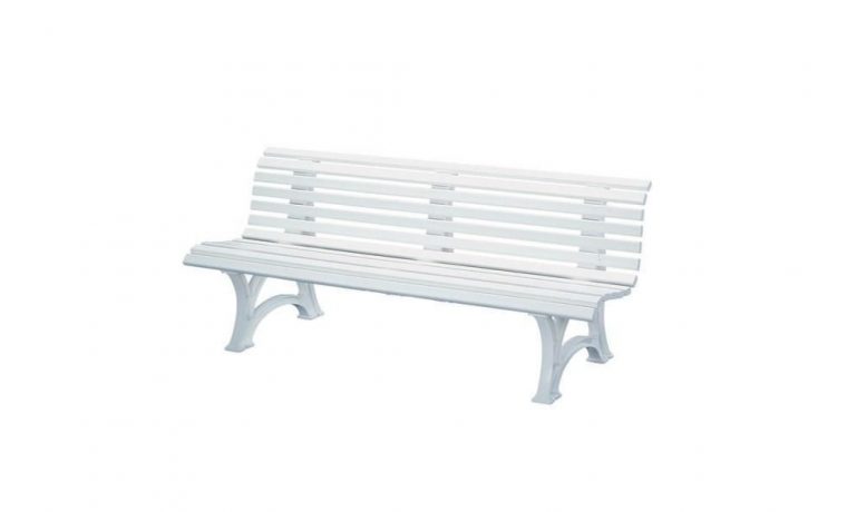 banc de jardin en resine blanc