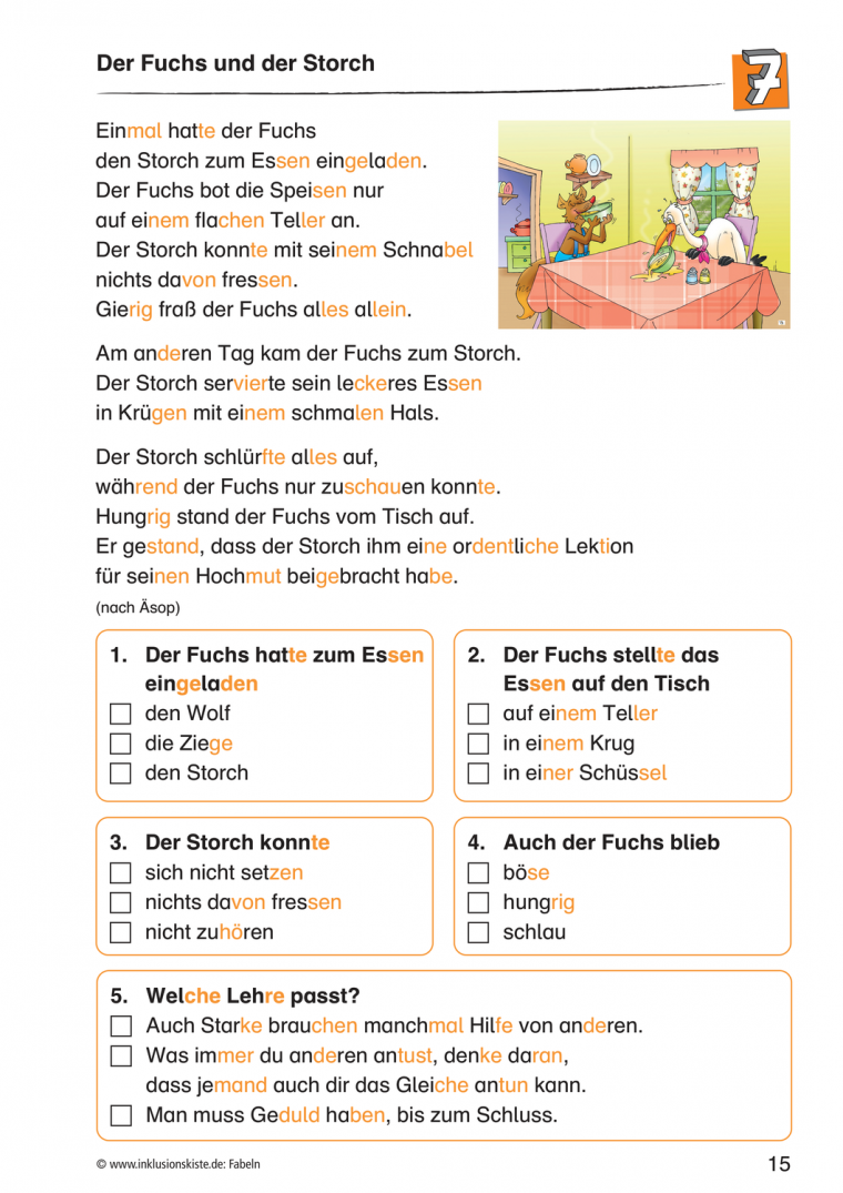 nacherzählung grundschule 4. klasse