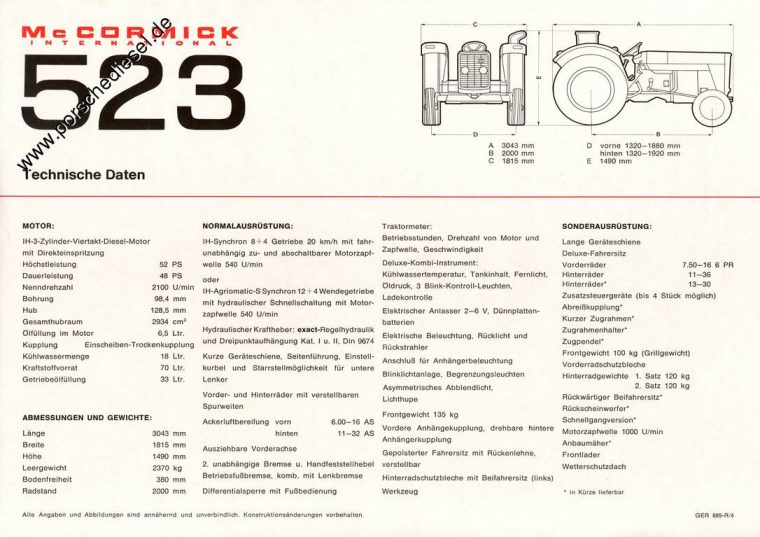 ihc 633 technische daten