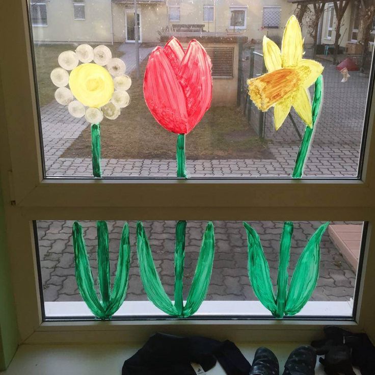 tulpen für fenster basteln