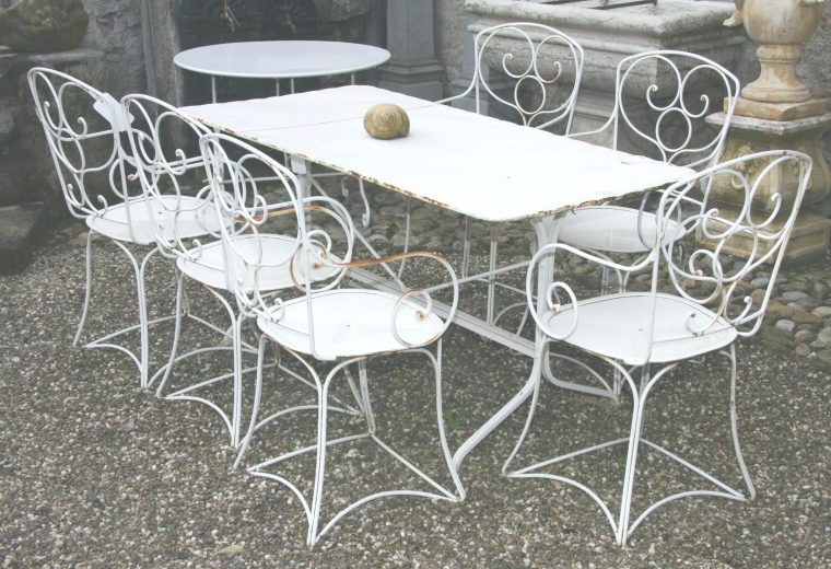 table de jardin fer forgé