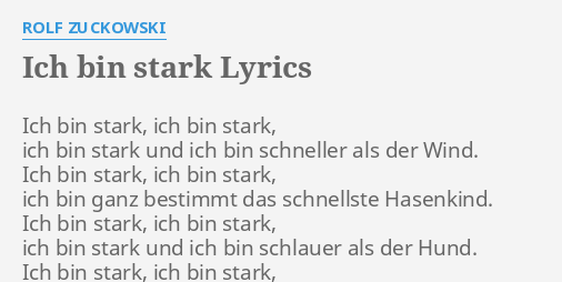 ich ich stark text