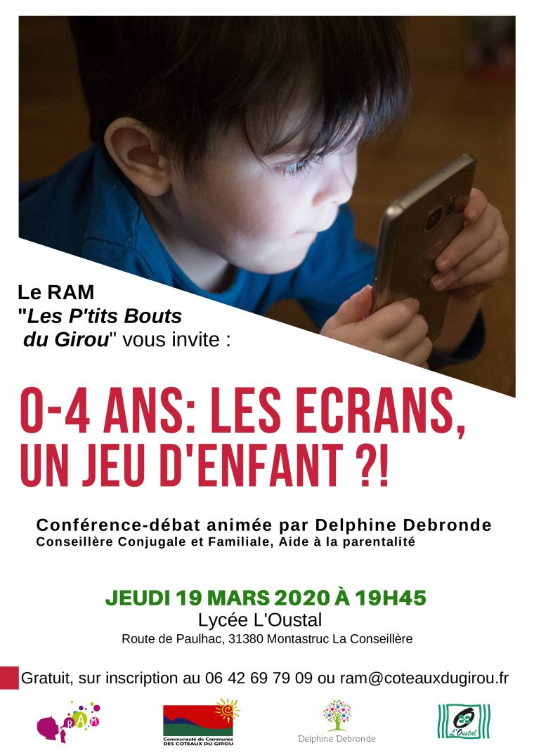 0-4 Ans : Les Écrans, Un Jeu D'enfant ?! Organisé Par Le Ram intérieur Jeux 4 Ans Gratuit