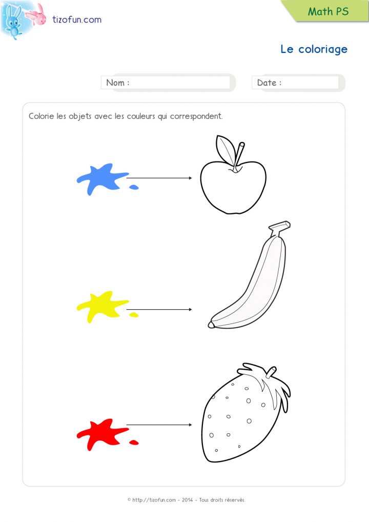 01-Le-Coloriage-01-Math-Petite-Section-3-Ans | Exercice à Exercices Maternelle A Imprimer Gratuit