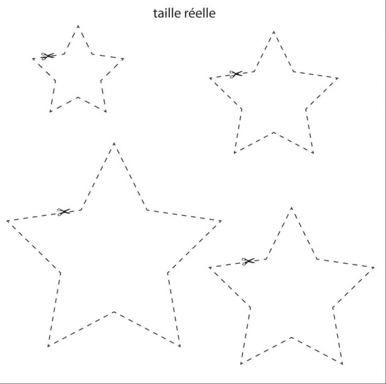 1/ À Partir Des Gabarits Découpez Vos Étoiles De Différentes destiné Gabarit Sapin De Noel A Imprimer