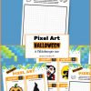 10 Fiches De Pixel Art D'halloween À Télécharger tout Jeu De Coloriage Pixel