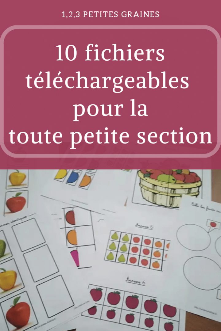 10 Fichiers Téléchargeables Toute Petite Section | Activité à Exercice Maternelle Petite Section