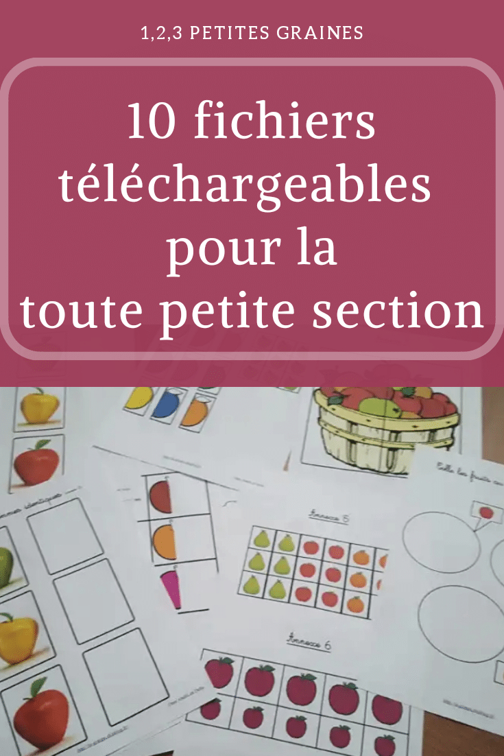 10 Fichiers Téléchargeables Toute Petite Section | Activité avec Programme Grande Section Maternelle Gratuit