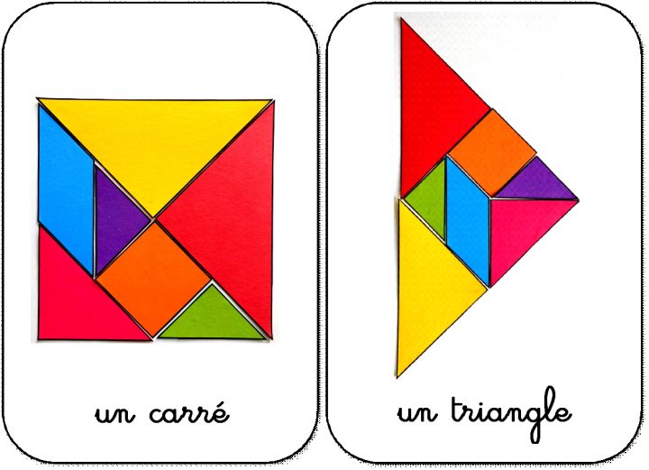 10 Formes En Tangram Maternelle Carré Et Triangle | Tangram dedans Jeux De Tangram Gratuit