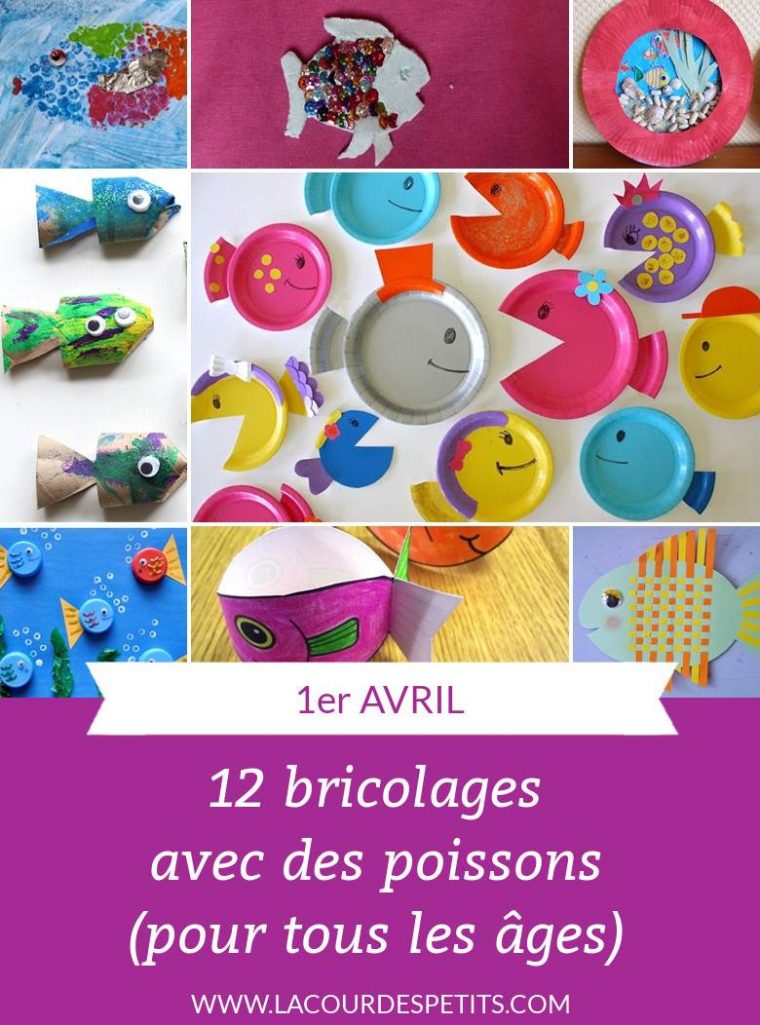 12 Bricolages Poissons Pour Le 1Er Avril |La Cour Des Petits tout Activité 2 3 Ans