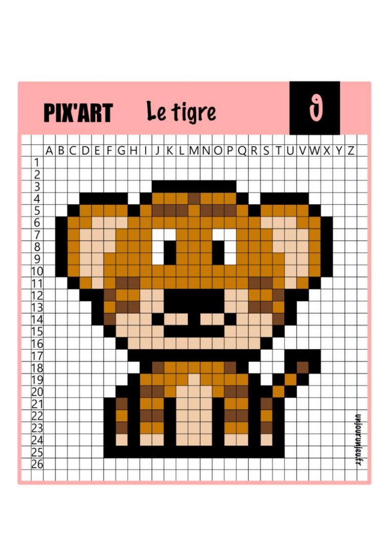 12 Modèles De Pixel Art Animaux À Télécharger Gratuitement destiné Jeux Dessin Pixel