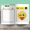 12 Modèles De Pixel Art Smiley À Télécharger Gratuitement avec Pixel A Colorier