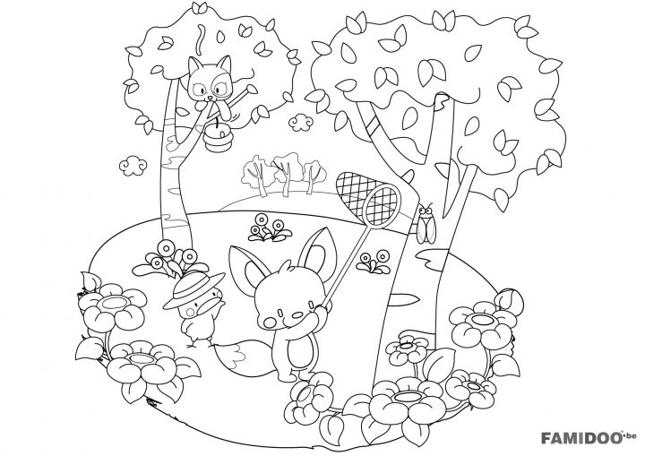 120 Dessins De Coloriage Printemps À Imprimer encequiconcerne Dessin Printemps Paysage