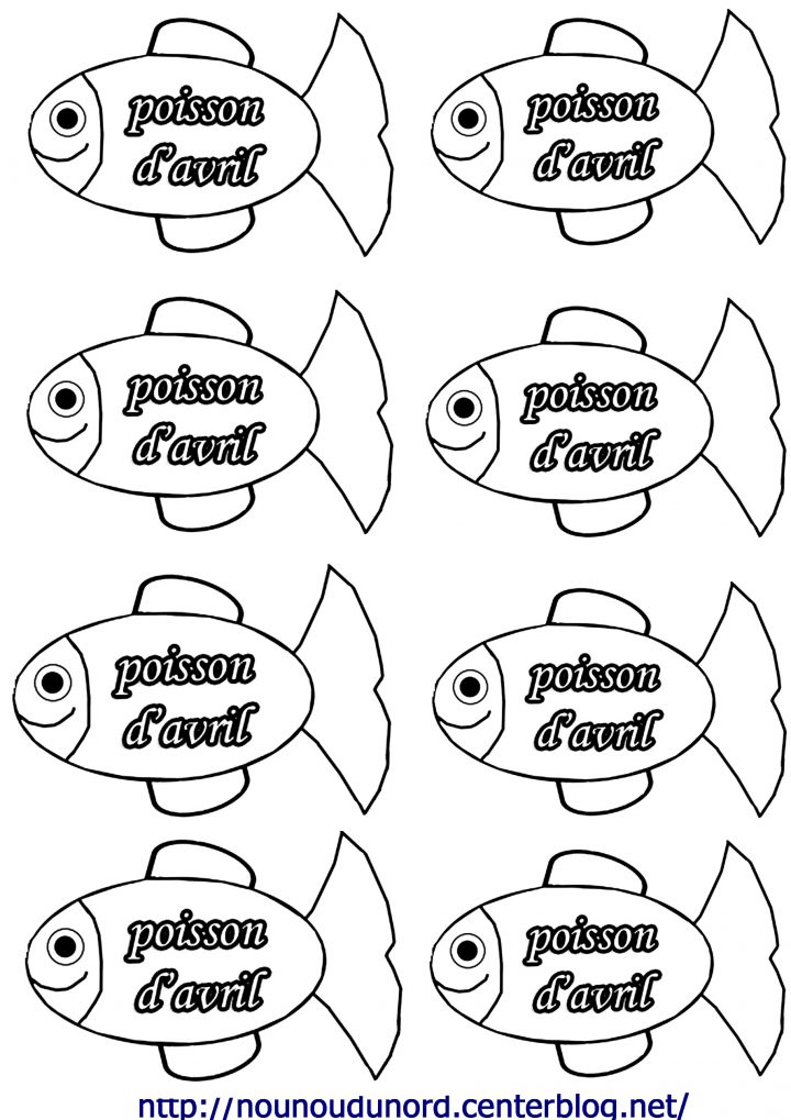 121 Dessins De Coloriage Poisson Avril À Imprimer à Dessin De Poisson D Avril A Imprimer