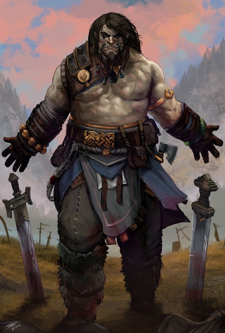 half orc barbarian