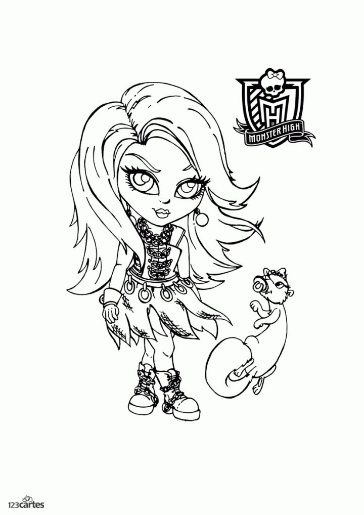 16 Coloriages Monster High | 123 Cartes à Image Monster High A Imprimer