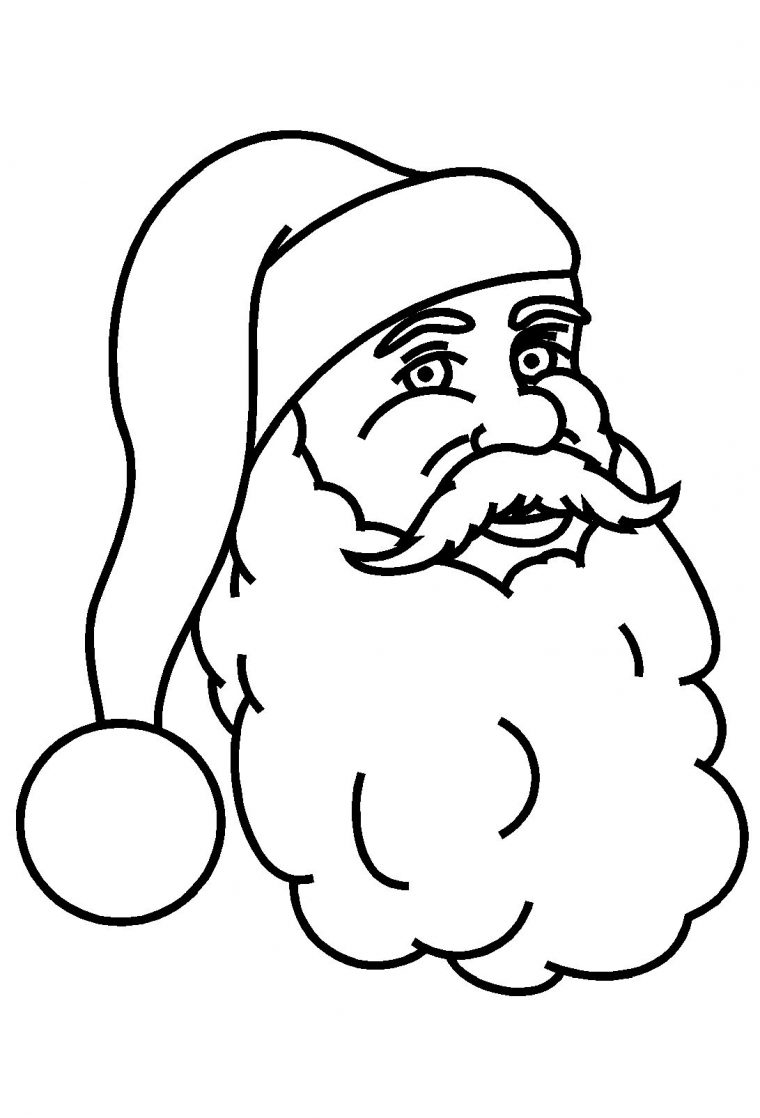 17 Dessins De Coloriage T Te De P Re Noël Imprimer Avec tout Coloriage De Pere Noel A Imprimer Gratuitement