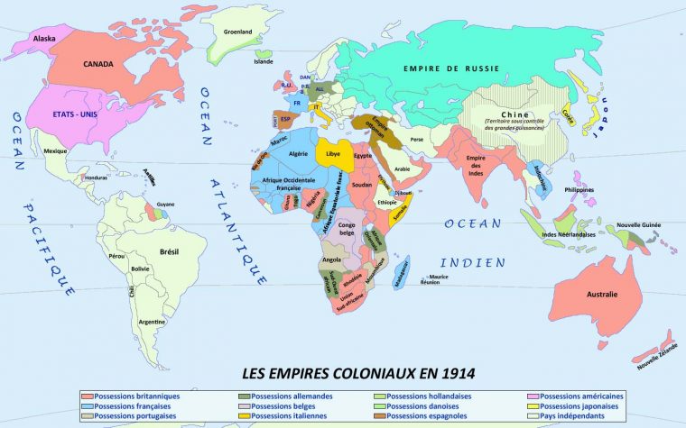 1900 : L'europe Domine Le Monde à Carte Des Pays De L Europe