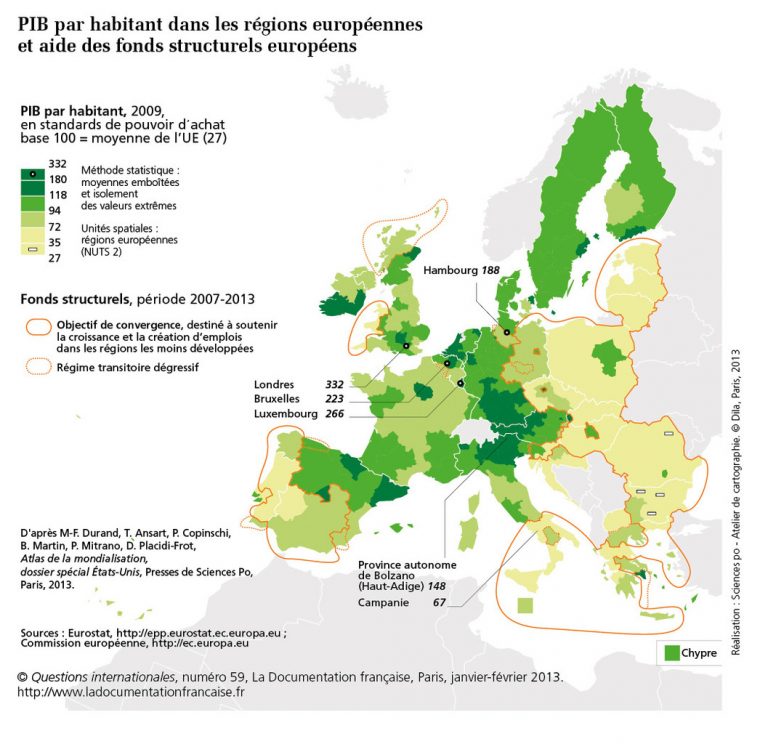 1Ère Géo, Thème 3, Question 1: De L'espace Européen Aux serapportantà Carte Union Européenne 2017