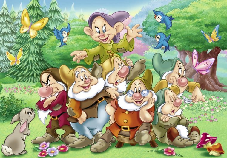 2 Puzzles – Blanche Neige And The 7 Dwarfs pour Puzzle Photo Gratuit