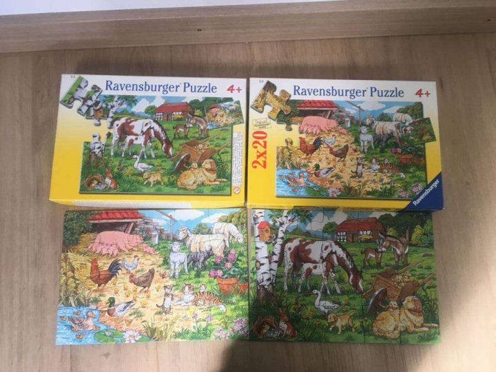 2 Puzzles Ravensburger Animaux De La Ferme – 2X 20 Pièces destiné Jeux Les Animaux De La Ferme