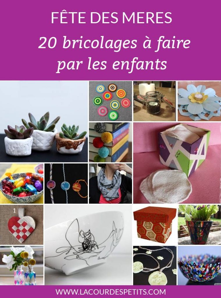 20 Bricolages De Fête Des Mères Pour Tous Les Âges |La Cour pour Travaux Manuel Pour Tout Petit