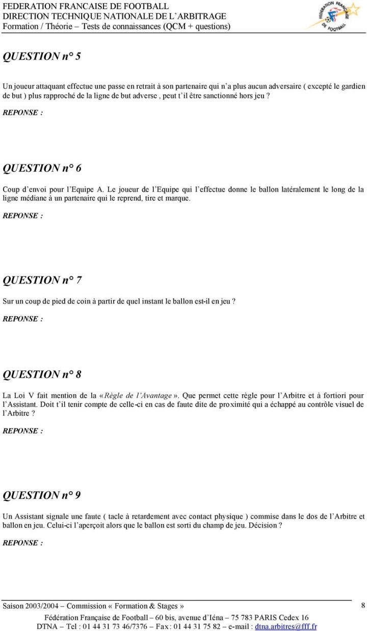 20 Questions Qcm 40 Questions Classiques – Pdf destiné Jeu De Question Réponse