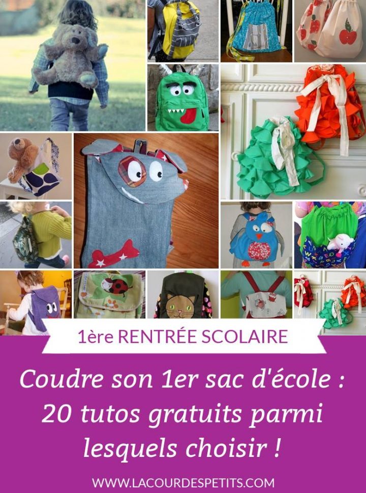 20 Tutos Gratuits De Sac À Dos Enfant |La Cour Des Petits avec Jeu Pour Bebe 2 Ans Gratuit