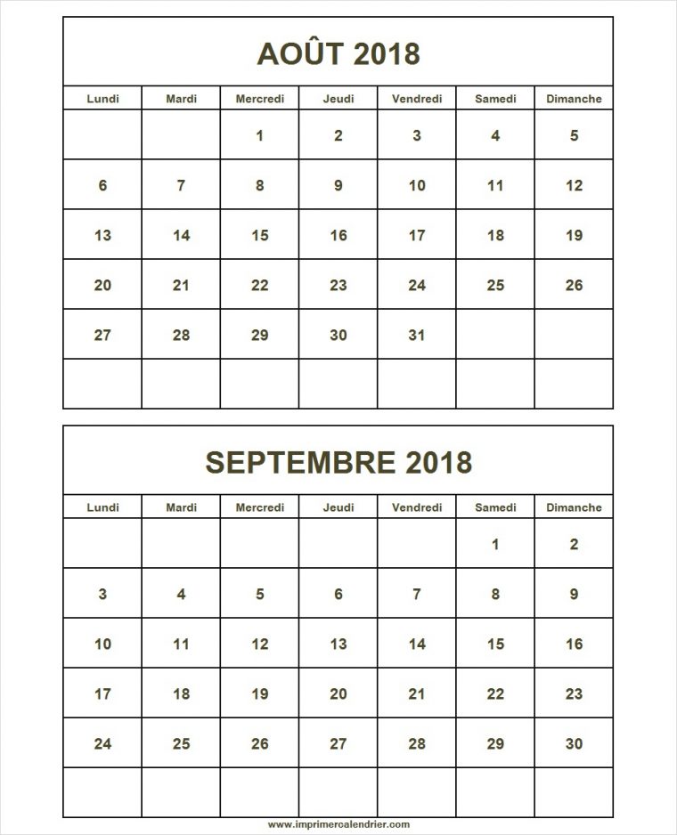 2018 Calendrier Archives – Page 7 Of 7 – Imprimer Calendrier pour Calendrier Mensuel 2018 À Imprimer