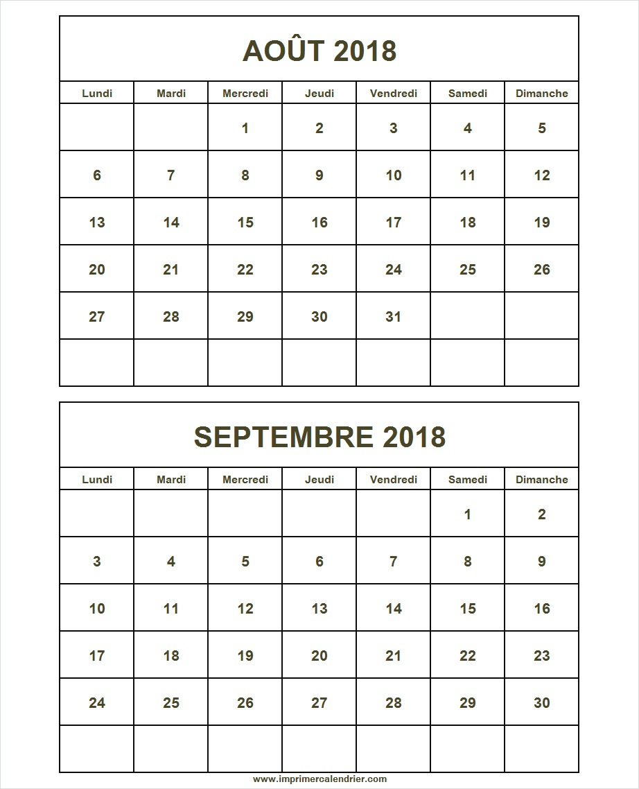 2018 Calendrier Archives - Page 7 Of 7 - Imprimer Calendrier pour Calendrier Mensuel 2018 À Imprimer