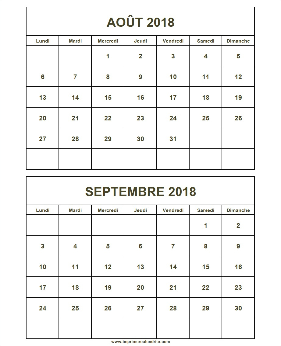 2018 Calendrier Archives - Page 7 Of 7 - Imprimer Calendrier pour Calendrier Mensuel 2018 À Imprimer 