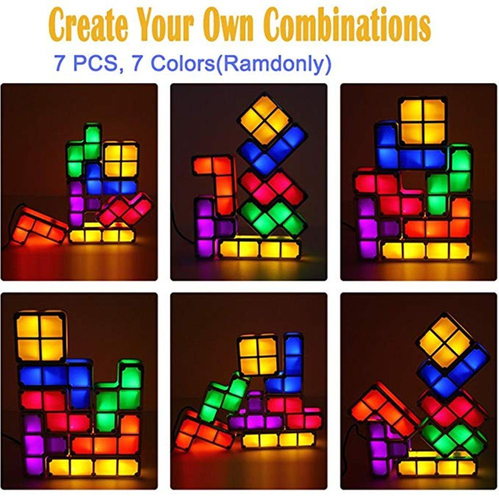 2020 2019 Upgrade Diy Tetris Night Light Colorful Stackable Tangram Puzzles  Led Induction Interlocking Lamp 3D Toys From Supaonline, $20.3 | serapportantà Tangram En Ligne