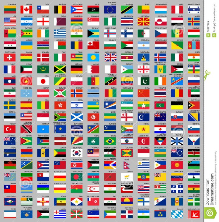 216 Drapeaux Du Monde Illustration De Vecteur. Illustration concernant Drapeaux Européens À Imprimer