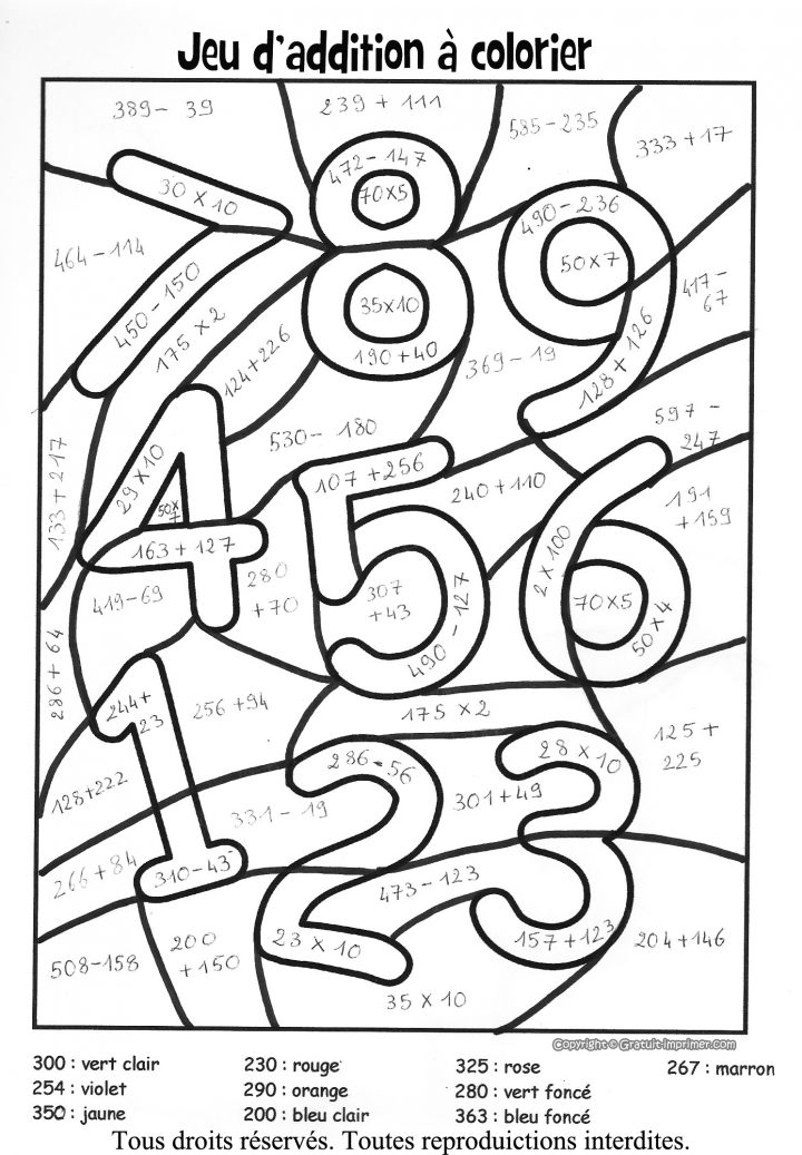 22 Dessins De Coloriage Magique Multiplication À Imprimer intérieur Coloriage Magique Dur