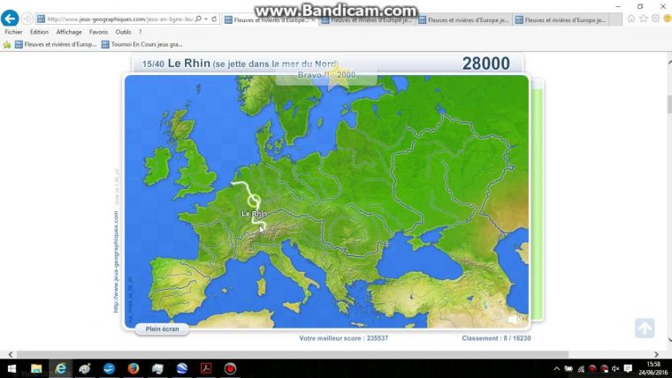 236358 Fleuves D'europe pour Jeux Geographique